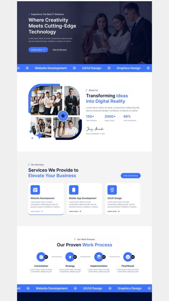 website design template